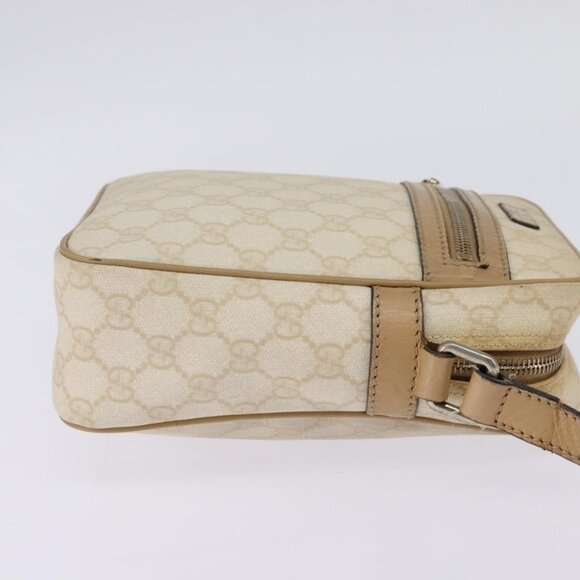 GUCCI GG Supreme Shoulder Bag PVC Beige Gold - Picture 4 of 16